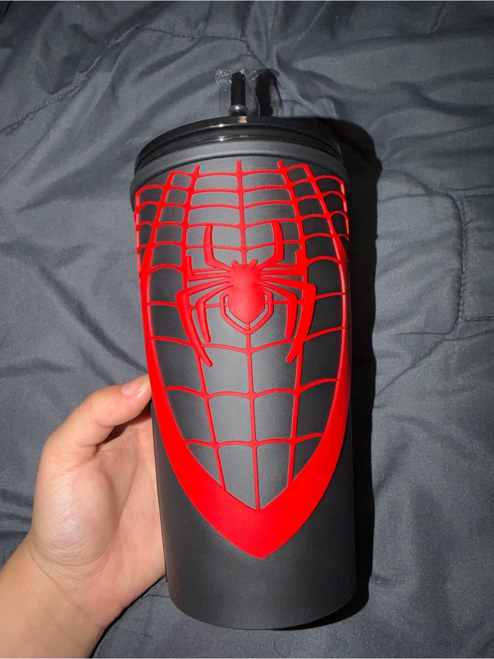 Marvel Black and Red Spider-Man Travel Tumbler
